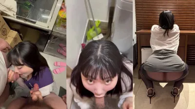 可爱的小型坦克！这总不是母猪了吧？口交时还会向上看双手比耶