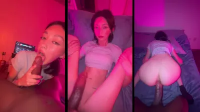 黑人的鸡巴快和她的小腿一样长了，抱着啃，抱着操